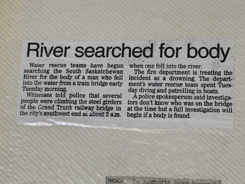River searched for body